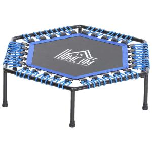 HOMCOM 40" Hexagon Trampoline Indoor Outdoor Metal Bouncer Jumper Adult Home Gym Fitness - Blue