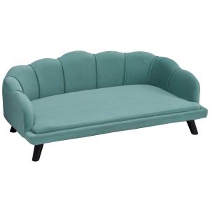PawHut Pet Sofa for Medium And Large Sized Dog With Extra Cushion Solid Wood Legs