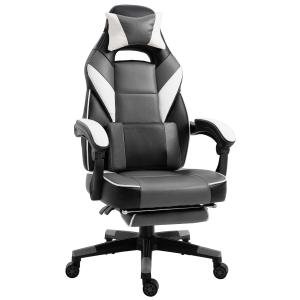 Vinsetto Home Office Gaming Racing Chair Swivel Ergonomic Reclining Lumbar Support Footrest Height Adjustable Free Moving Working Relaxing High Back