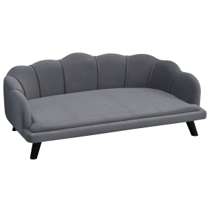PawHut Pet Sofa for Medium And Large Sized Dog With Extra Cushion Solid Wood Legs